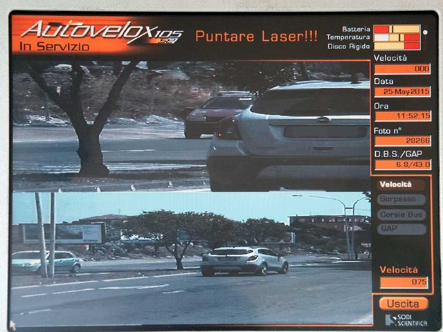 Schermata rilevazione foto