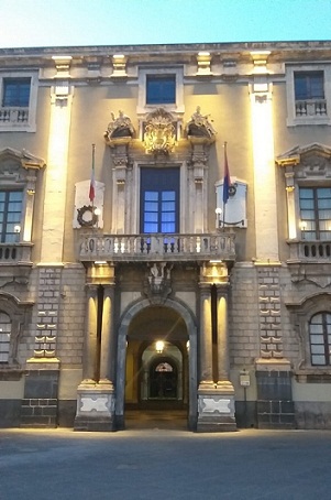 Municipio in blu