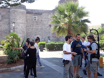 Squadra antimafia, backstage Castello Ursino