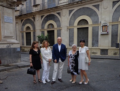 Sindaco Stancanelli con familiari Sebastiano Addamo e Sarah Zappulla Muscarà