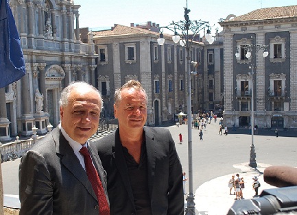 Raffaele Stancanelli e Jim Kerr Palazzo degli Elefanti