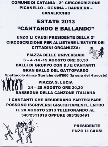 manifestazione artistico-ricreativa 2 circoscrizione - estate 2013  cantando e ballando