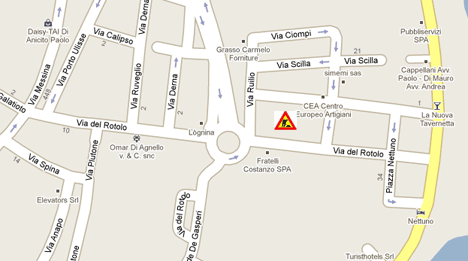 lavori su via del rotolo