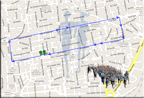 piantina percorso podistico