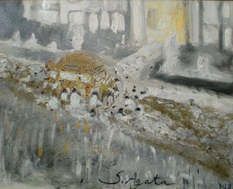 La pittrice Giada Fedeli ha partecipato all’evento espositivo con una sua opera dal titolo Sant Agata