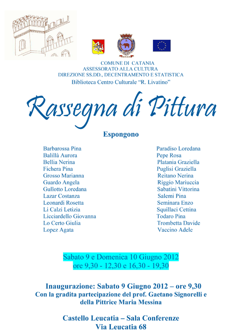 Rassegna di pittura al Castello Leucatia - 9 e 10 giugno 2012