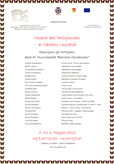 Mostra dell'Artigianato al Castello leucatia a Maggio 2012