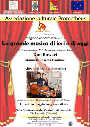 Locandina Concerto Lunedì 20 Maggio 2013