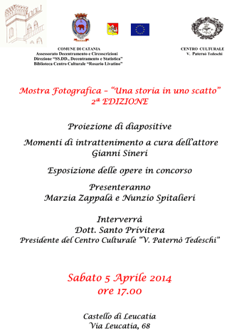 Mostra fotografica Circolo Paternò Tedeschi 5 Aprile 2014