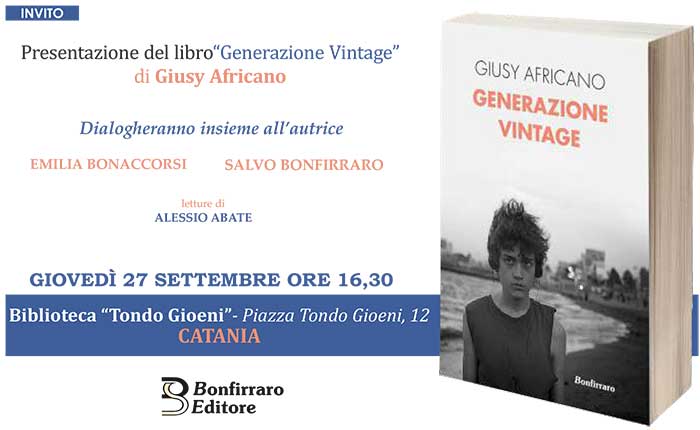 Invito presentazione libro di Giusi Africano: Generazione Vintage