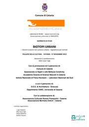 Biotopi Urbani - Palazzo della Cultura - mercoledì 27 novembre 2013 - Locandina resize