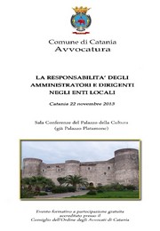 Convegno Avvocatura Comunale Catania - Venerdì 22 novembre 2013 - Locandina resize