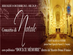 Coro polifonico Doulce Mémoire - Chiesa S. Agata La Vetere - Mercoledì 18 dicembre 2013 ore 20,30 - Locandina resize