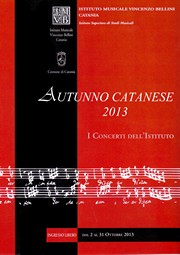 Istituto Musicale Vincenzo Bellini di Catania - Locandina ottobre 2013 resize
