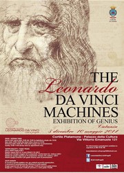 Mostra Viaggio tra le Macchine di Leonardo - Palazzo della Cultura - 5 dicembre 2013 / 10 maggio 2014 - Inaugurazione giovedì 5/12/13 - Locandina resize