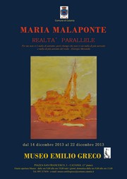 Mostra Maria Malaponte - Museo emilio Greco - 14/22 dicembre 2013 - Locandina resize