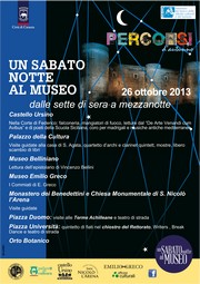 Un SABATO notte al MUSEO - Sabato 26 ottobre 2013 - Locandina resize