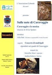 Sulle note di Caravaggio - Palazzo della Cultura - Sabato 5 gennaio 2013 - Locandina resize