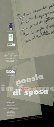 Mostra Poesia in forma di sposa - Palazzo della Cultura - 26/28 ottobre 2012 - Locandina jpg