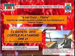 ANPI CT - Palazzo della Cultura - 12 agosto 2013 ore 21,00 - e nelCuor... l'Italia - Locandina resize