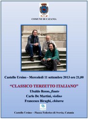 Classico Terzetto Italiano - Castello Ursino - mercoledì 11 settembre 2013 ore 21 Locandina resizes