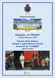 Concerto de I CRABS - Palazzo della Cultura - sabato 7 luglio 2012 - locandina resize