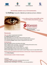 Incontro Stalking - Palazzo della Cultura - sabato 26 maggio 2012 - Comitato Pari Opportunità Comune CT