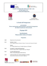 Le Strade della Integrazione - Palazzo della Cultura - mercoledì 20 giugno 2012 - Locandina resize
