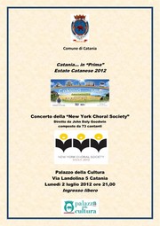 Concerto New York Choral Society - Palazzo della Cultura - Lunedì 2 luglio 2012 ore 21,00
