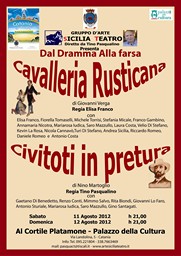 Sicilia Teatro- Estate Catanese 2012 - Cavalleria e Civitoti - sabato 11 e domenica 12 agosto 2012 - Locandina resize