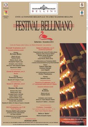 Festival belliniano 2012 - Palazzo della Cultura - 19/23 23 settembre ore 21,00 - Locandina resize