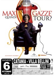 Concerto Max Gazzè - Villa Bellini - Estate Catanese 2012 - Catania...in Prima - Giovedì 6 settembre 2012 ore 21,00 - Locandina resize