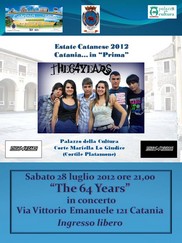 Locandina The64Years - Palazzo della Cultura - sabato 28 luglio 2012 ore 21,00 concerto The64Years