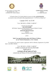 La Musica per l'Arte - Palazzo della Cultura - Venerdì 1 giugno 2012 - Concerto Jazz Lab Ensemble con Rosalba Bentivoglio - Rotary Distretto 2110 Sicilia e Malta