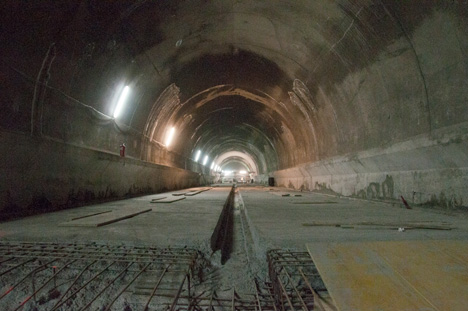 Lavori in galleria Metropolitana zona san nullo 12.04.2011